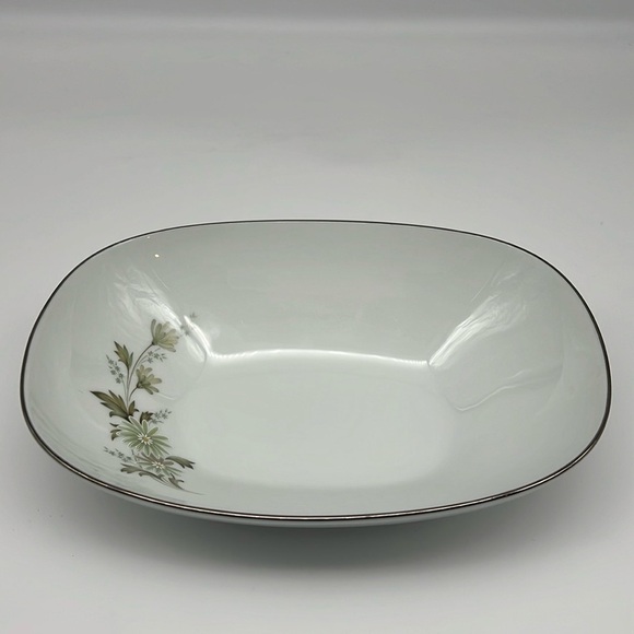 Noritake‎ Soroya 6853 Oval Serving Dish Light Green Daisy Simple Floral Pattern - Picture 1 of 7